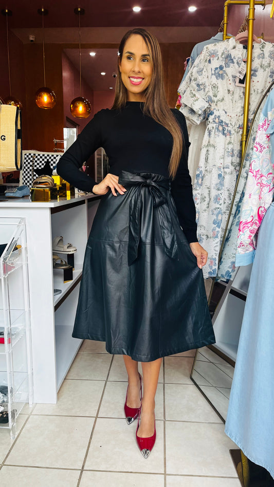 Black & Leather Dress