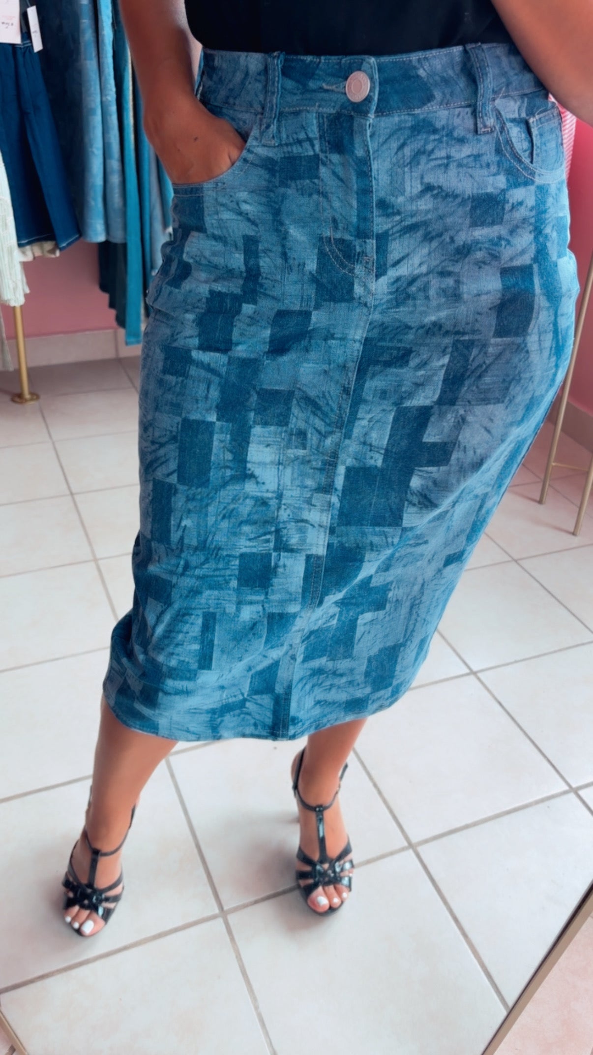 Dark Denim Skirt