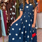 Midnight Polka Dot Dress