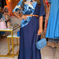 Blue Bloom Shirt Dress