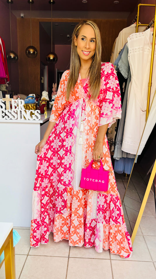 Pink Boho Dress