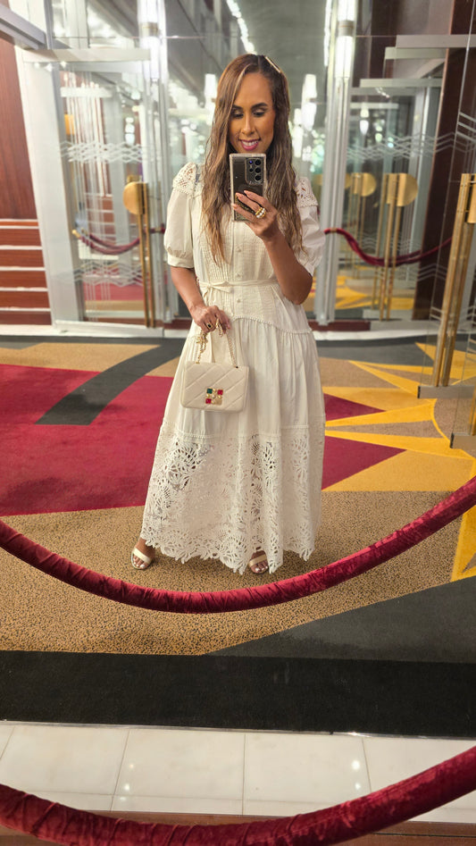Romantic Lace Embroidered Dress