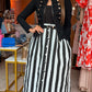 Black Stripe Skirt