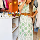 Printed Green Maxi Dress
