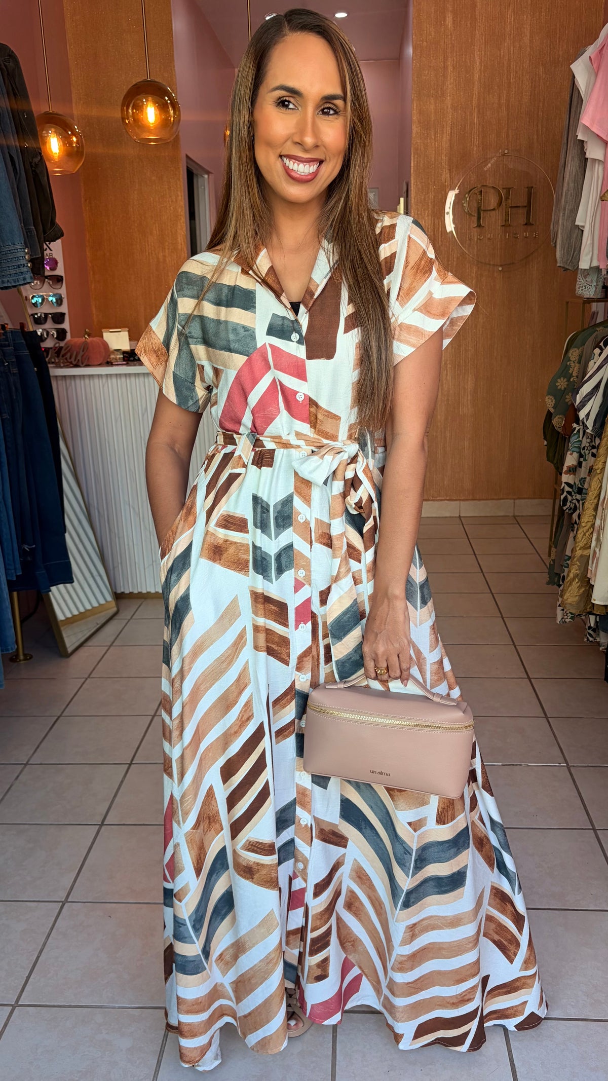 Geo Chic Maxi Dress