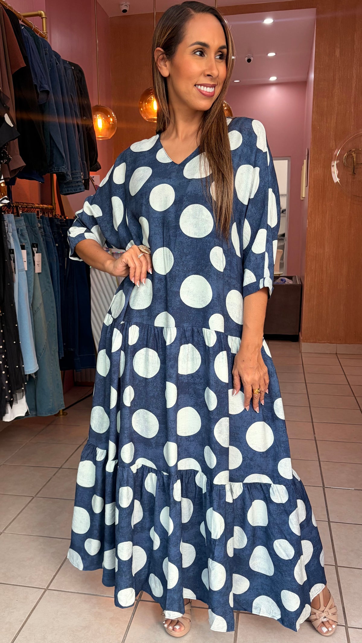 Polka Dot Maxi Dress