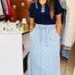Denim Long Skirt