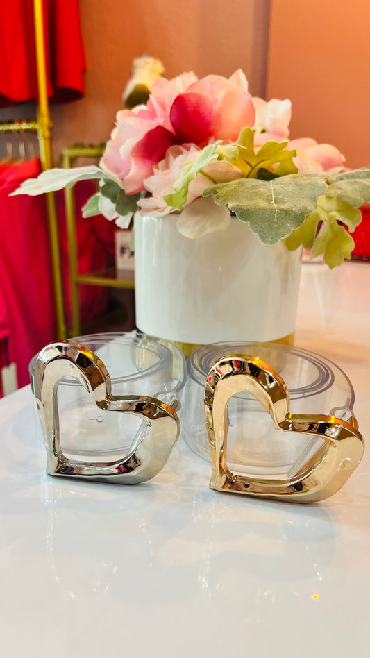 Heart Shape Metal Clear Belt