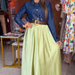 Denim Button Blouse