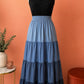 Black/Denim Maxi Dress