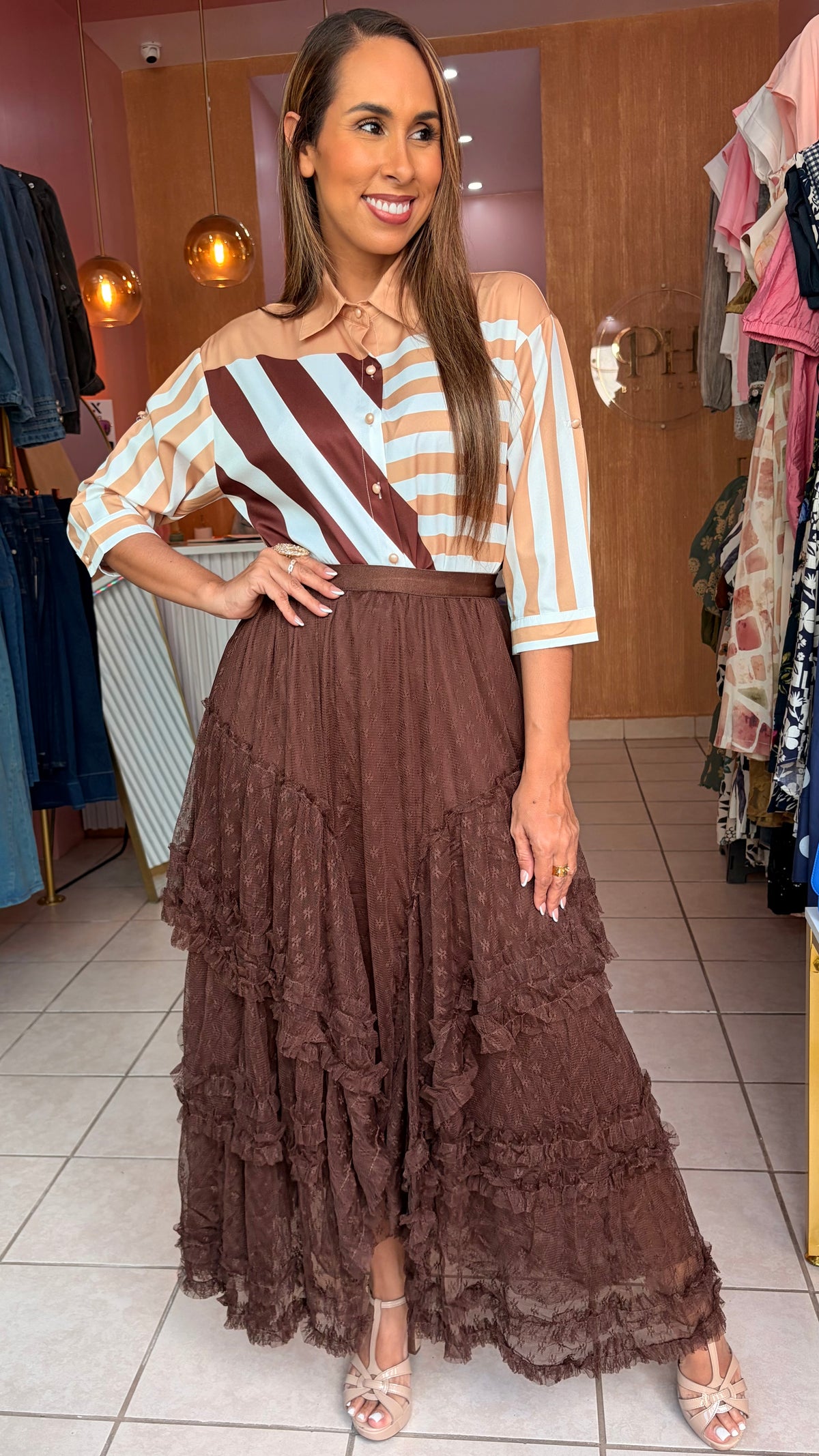 Chocolate Lace Skirt