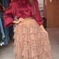 Champagne Polka Dot Tulle Skirt