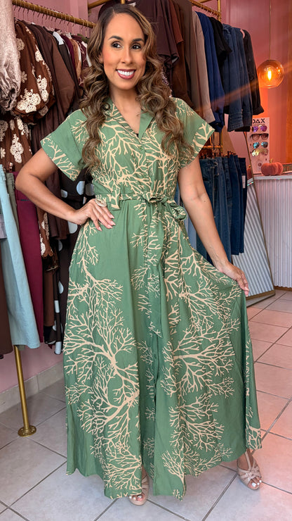 Sage Forest Maxi Dress