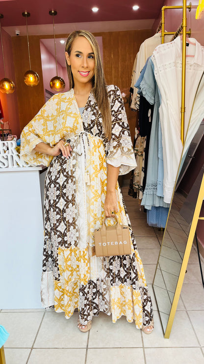 Gold Boho Dress