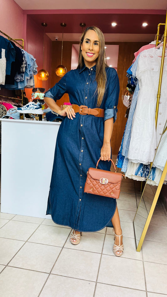 Dark Denim Shirt Dress