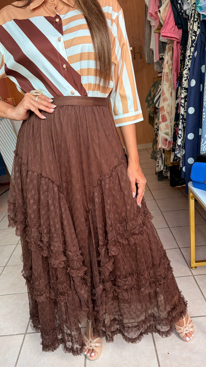 Chocolate Lace Skirt