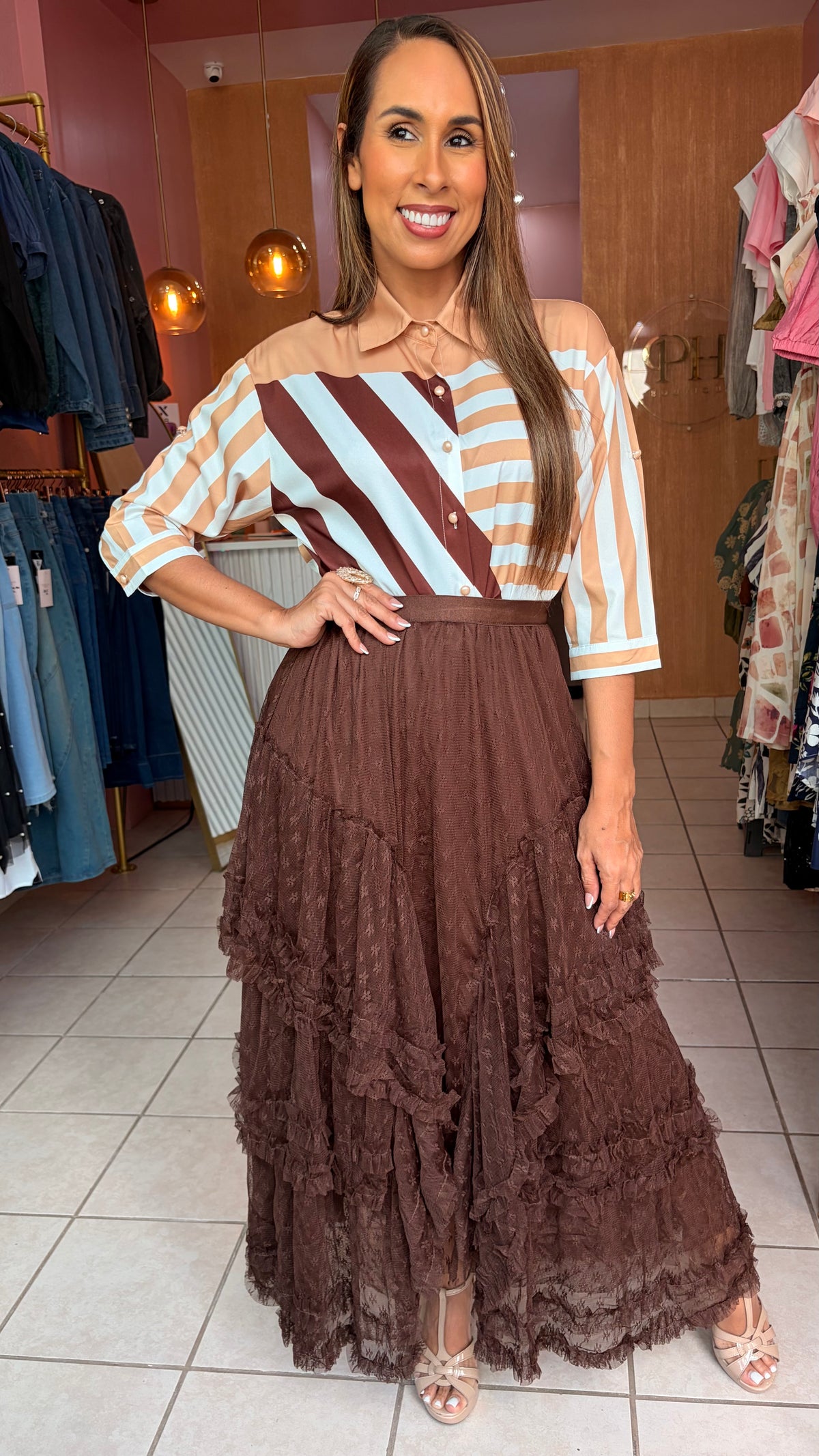Chocolate Lace Skirt