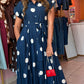 Midnight Polka Dot Dress