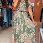 Olive Blossom Maxi Dress