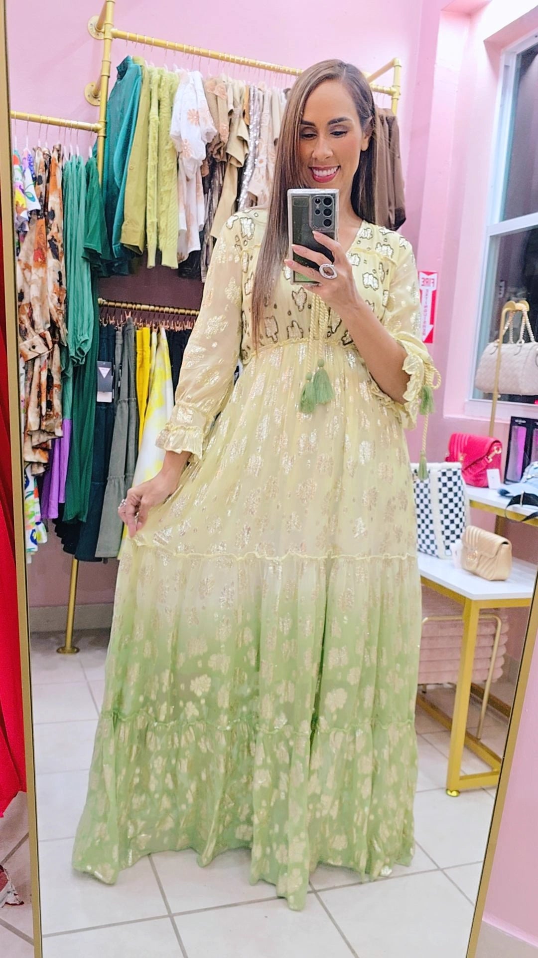 Yellow Gradient Maxi Dress