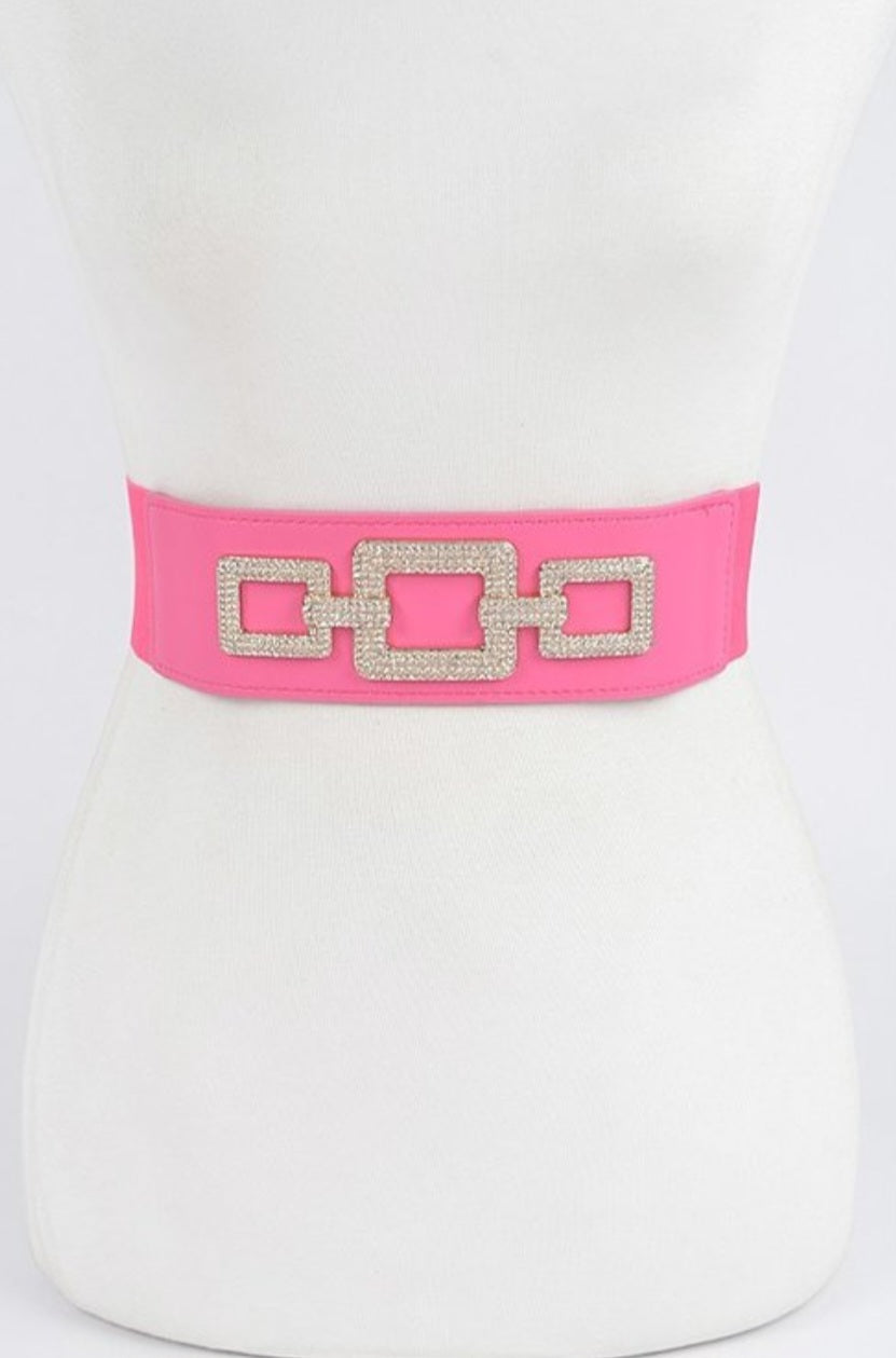 Rhinestone Elastic Belt