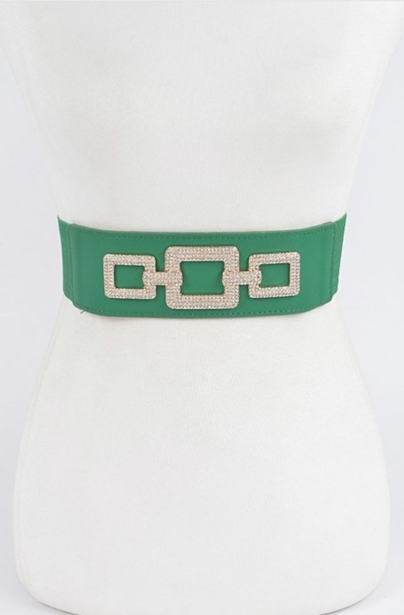 Rhinestone Elastic Belt