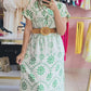 Printed Green Maxi Dress